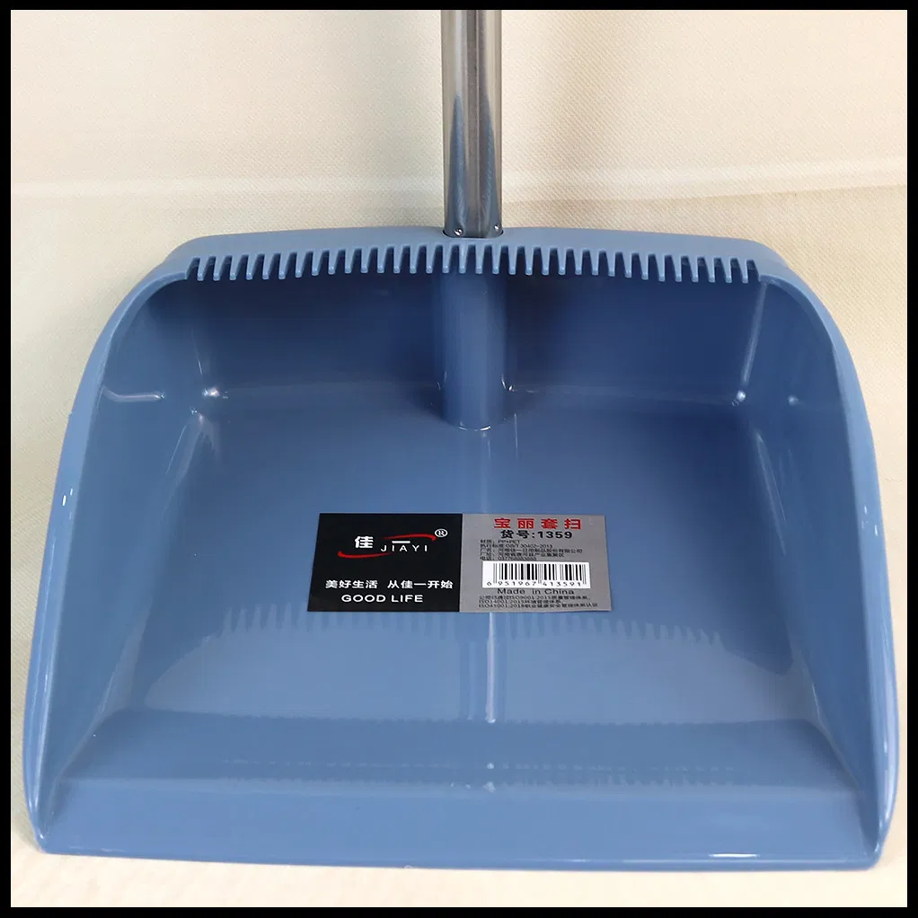 Jy1359 Hygienic Hands Free Broom Set with Ergonomic Handle and Storage