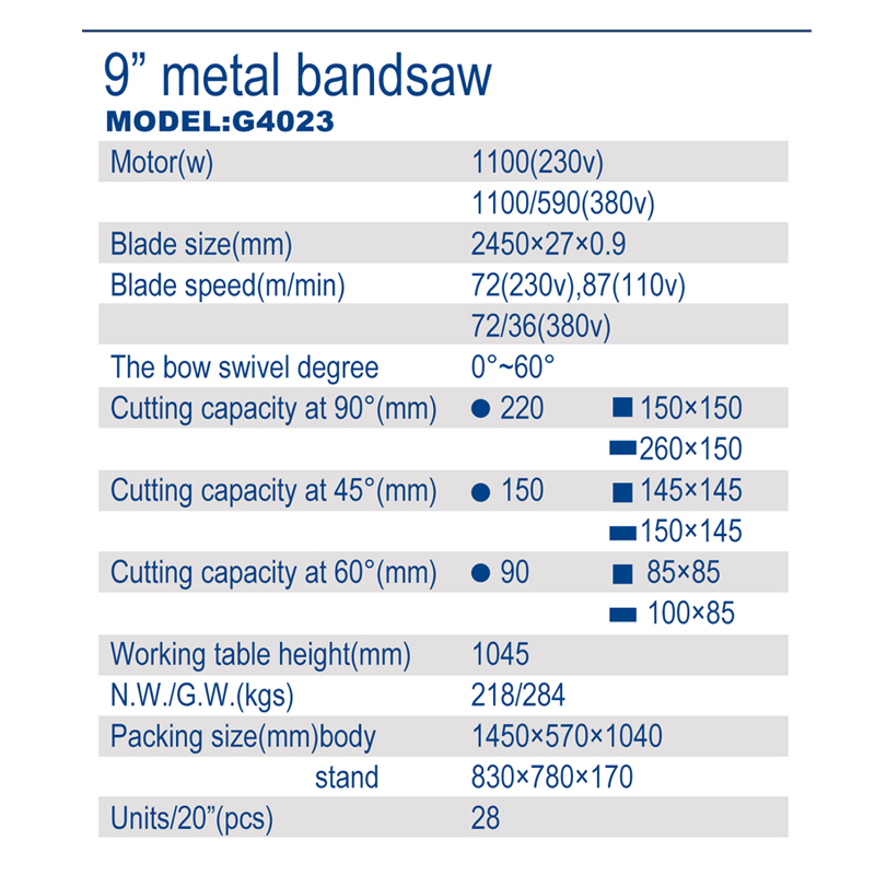 Станок ленточнопильный по металлу 23 см G4023