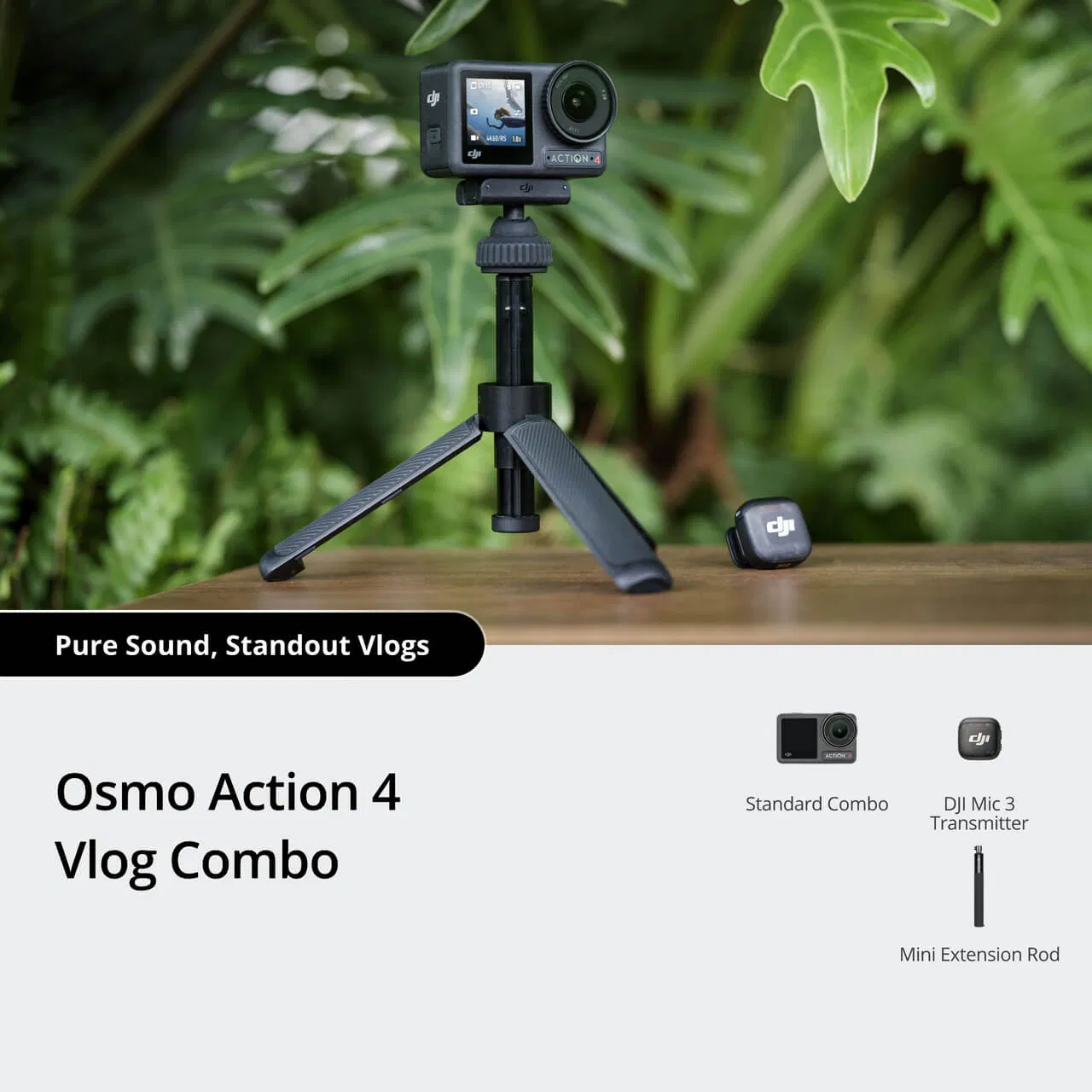 Экшн-камера DJI Osmo Action 4 с микрофоном