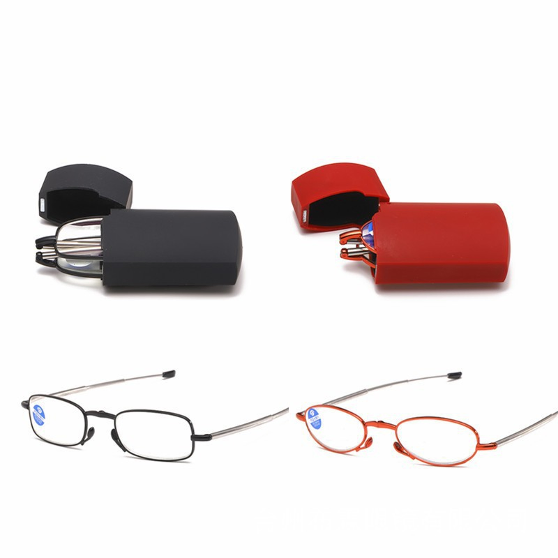 High Quality Metal Folding Reading Glasses Foldable Reading Glasses with Pen Case