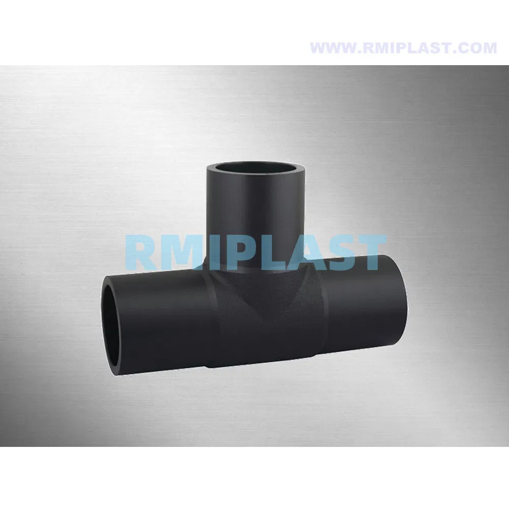 PE Cross of Butt Fusion SDR11 SDR17 HDPE Pipe Fittings Welding Equal Tee Four Way Fitting for Water Supply