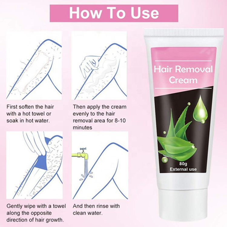 Professional Custom Depilatory Hair Remover Painless Permanent Hair Removal Cream