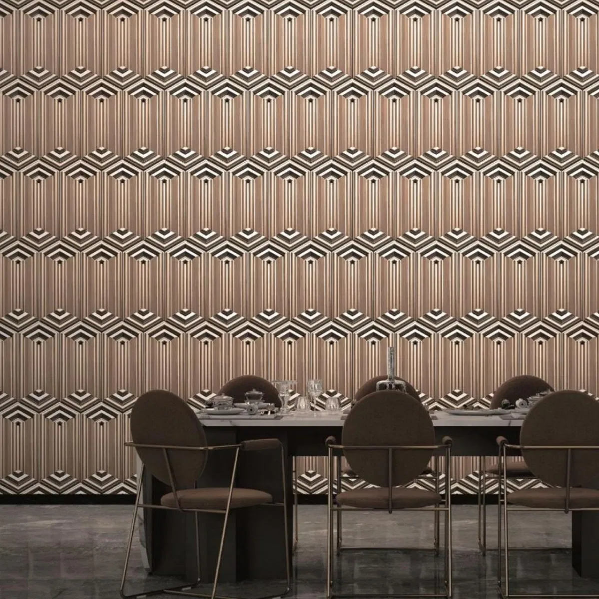 3D Strong Concrete Brick Tile for Restaurant Shop Mall Indoor Outdoor Wall Decor Durable Eco-Friendly Dove 70*220*8mm