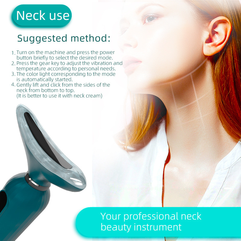 Amazon Neck Meter Vibration Lift Firming Beauty Meter Photon Tender Skin to Remove Neck Line Meter Light Wrinkle Neck Meter