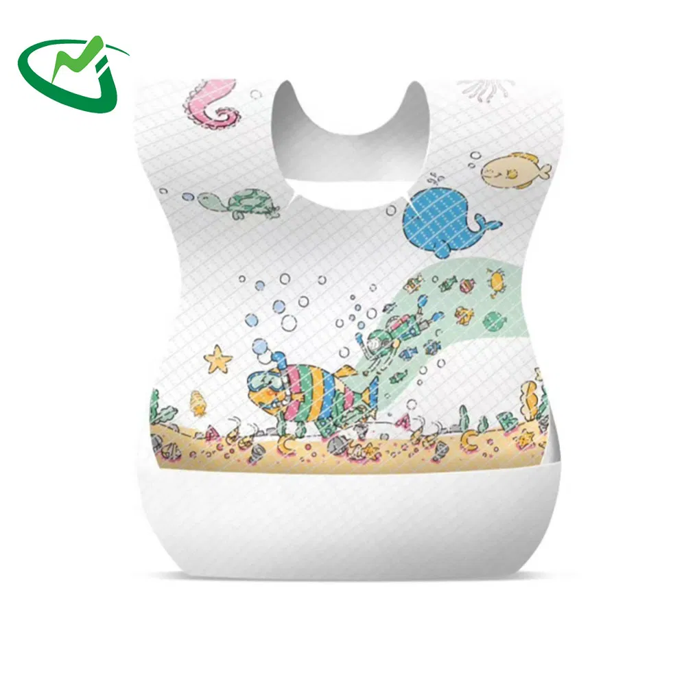 Ultra-Soft 3-Ply Leakproof Disposable Baby Bibs for Feeding
