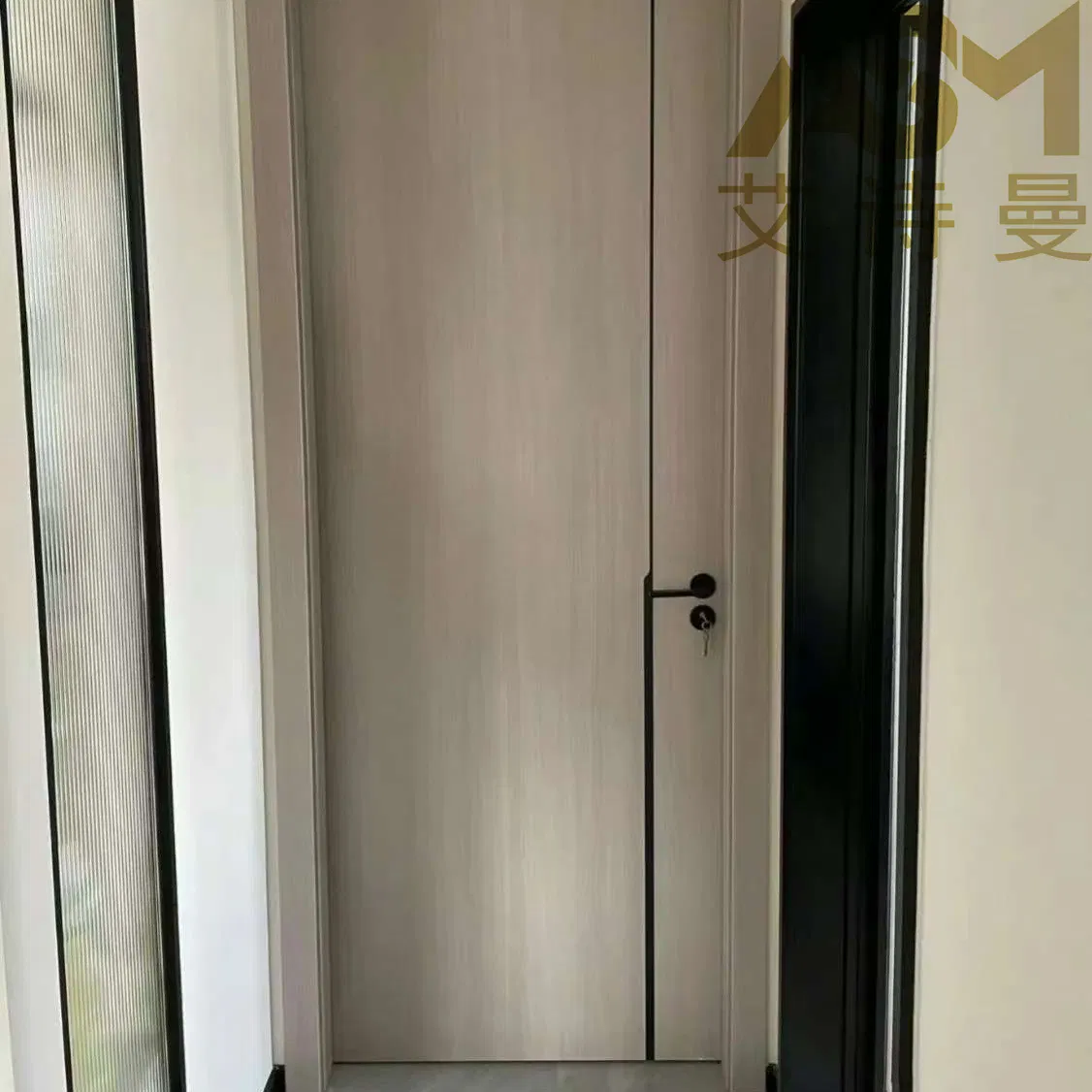 Customized Modern Bedroom Wooden Doors Design House Hotel Melamine MDF Interior Solid Wood Door Price Hotel Red Walnut Black Room Door in Chongqing