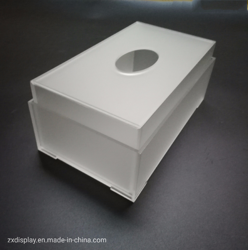 Frosted Acrylic Plastic Hand Towel Box Holder Desktop Take out Paper Towel Tissues Box