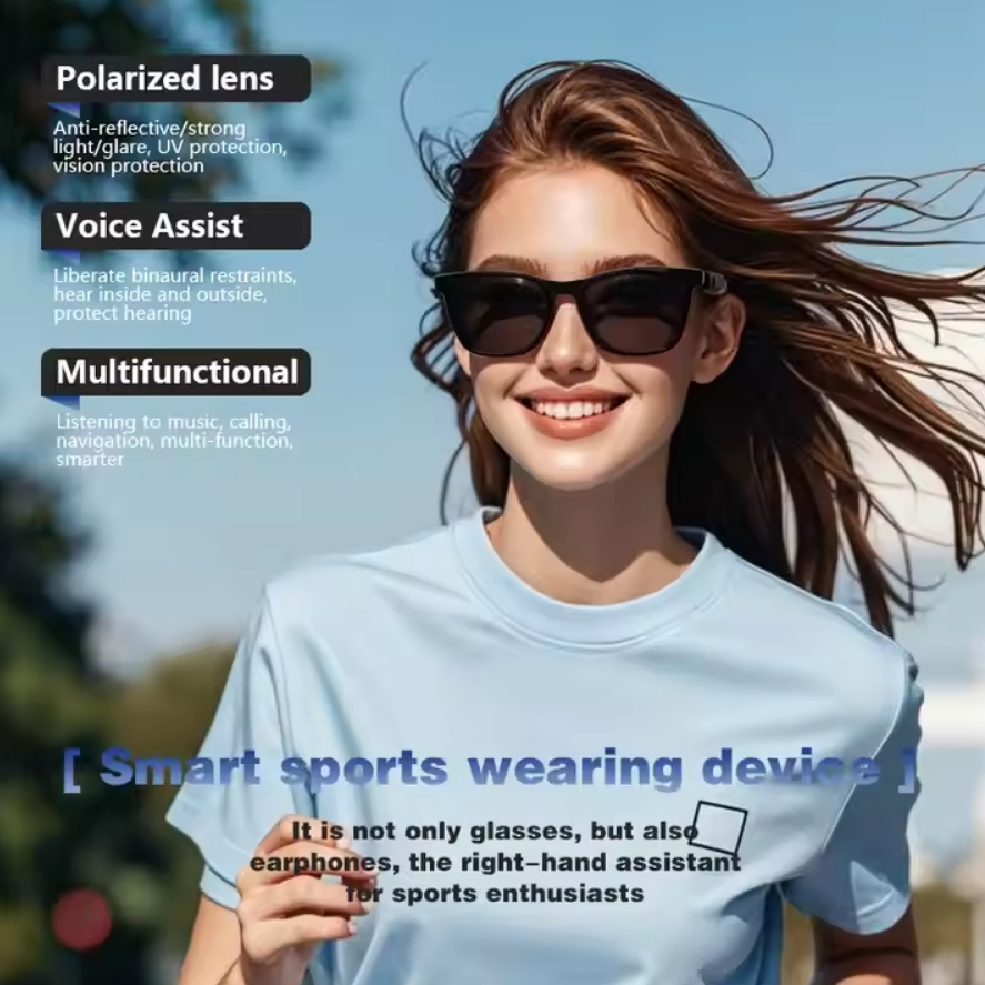 Умные очки GS05 с Bluetooth наушниками и защитой UV400