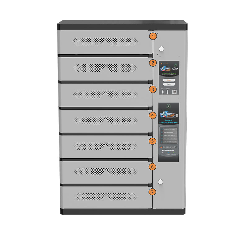 Secure and Convenient 7/11/16 Bays Cell Mobile Phone Steel Locker with Usbc 45W 65W Multi-Charger Charging Station Cabinet - Ideal for Students and Employees