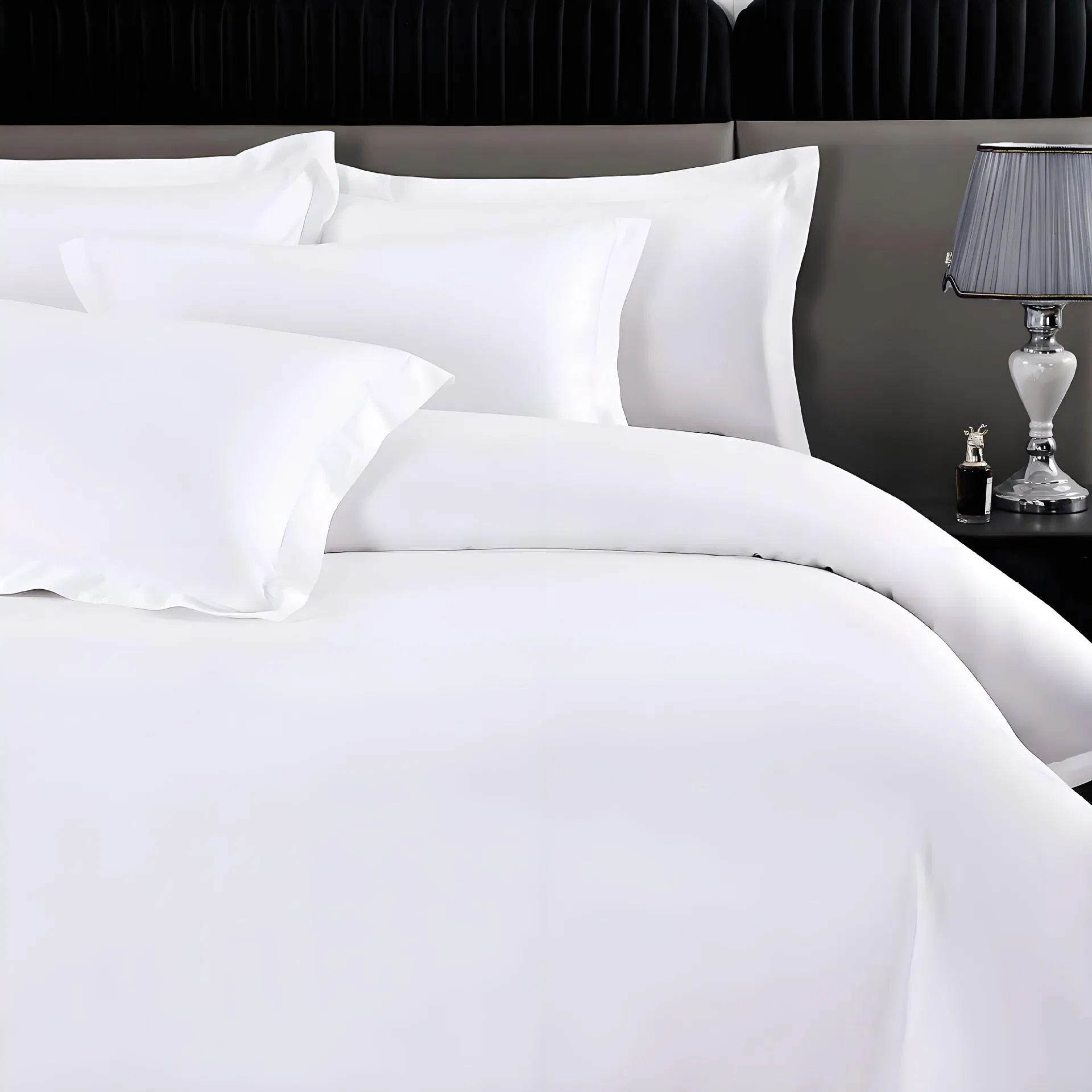 Custom Premium High Quality Wholesale 100% Cotton White Fitted Hotel Bed Sheets