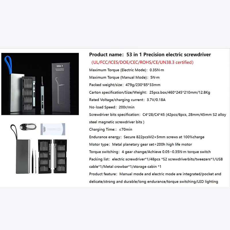 CNC Machining for High Quality Mini Electric Screwdriver Kit Aluminum Alloy Finishing