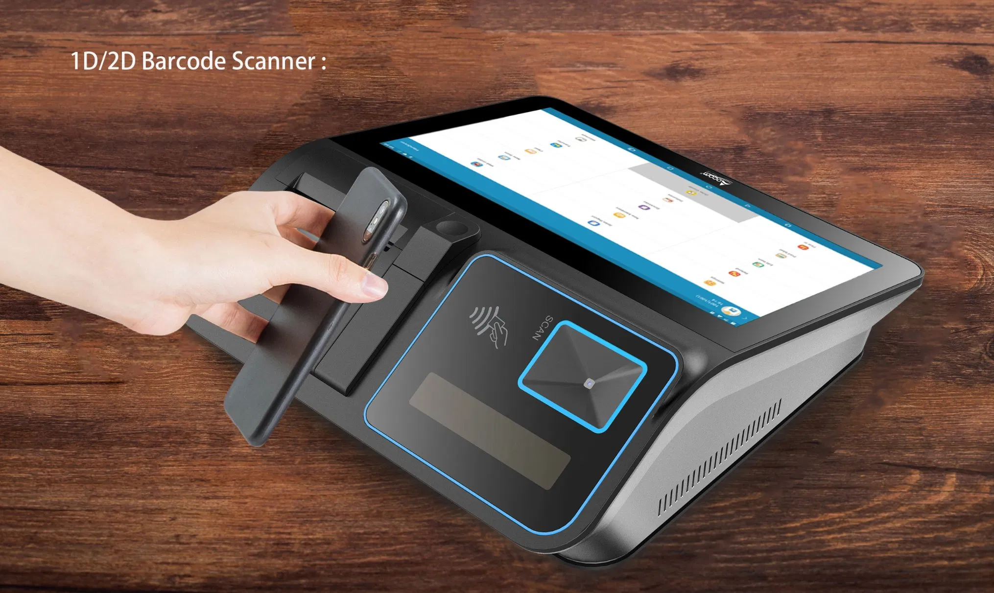 11.6inch Desktop Touch Screen Windows Android POS Machine with Printer