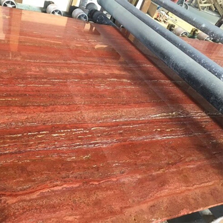 Factory Price Red Travertine Slab Marble for Countertop and Table