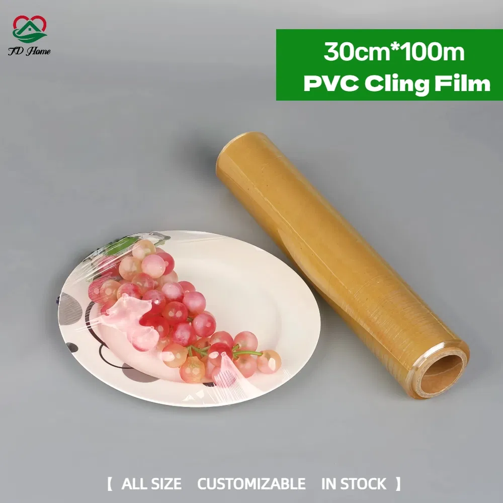Plastic Transparent Food Grade Food Packaging PVC Cling Film