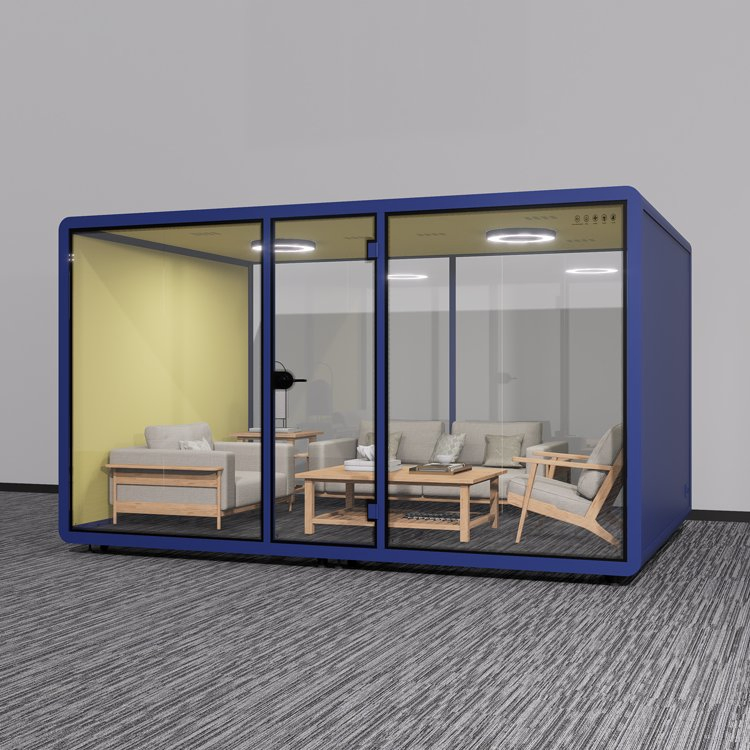 Eco-Friendly Soundproof Discussion Pod Made From Aluminum Alloy Frame for School