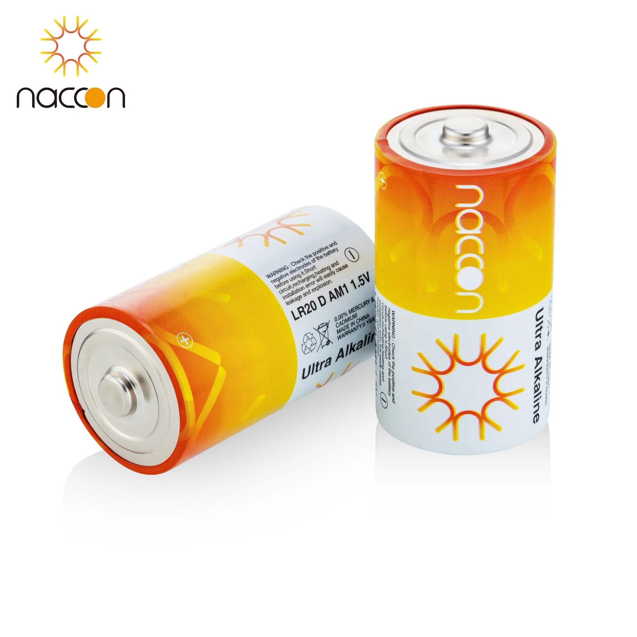 Naccon Factory Alkaline Lr20 D Size for Electronic Tools/Toy/Medical Equipment Grade AAA Quality Battery High-Performance Lr20 High Discharge Time Battery
