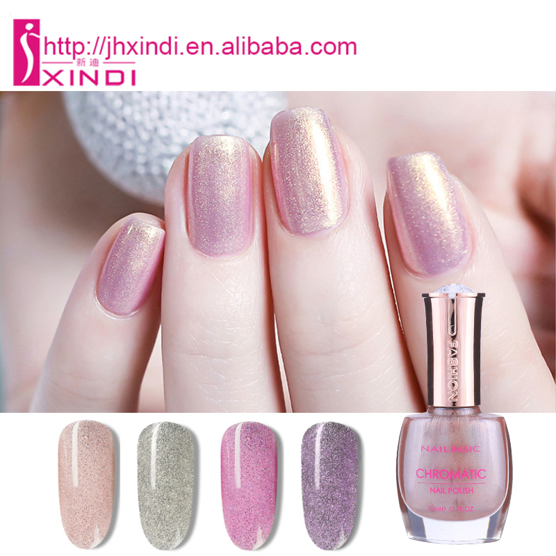 Eco-Friendly Lady Vogue Nail Lacqucer Non Toxic Holograpic Nail Polish