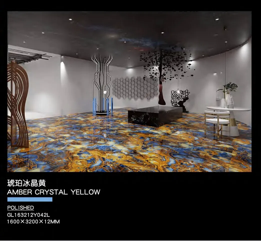 Big Size Sintered Stone Slab Matte Polished Satin Surface Marble Landscape Painting Design for Accounter Top House Hotel Villa