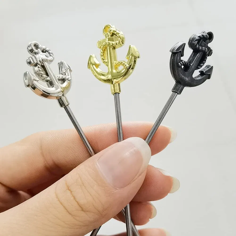 Anchor Shape Sailing Style Martini Sticks Reusable Garnish Skewer Cocktail Picks for Pedigree Penderyn Pendleton