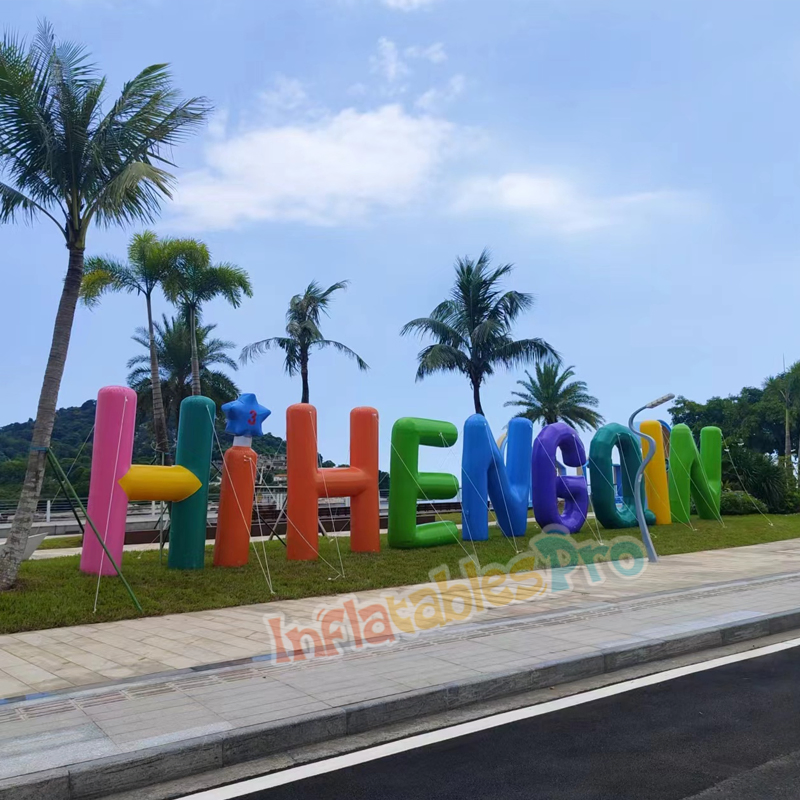 Custom Giant Inflatable Alphabet Letters Wall with Lights