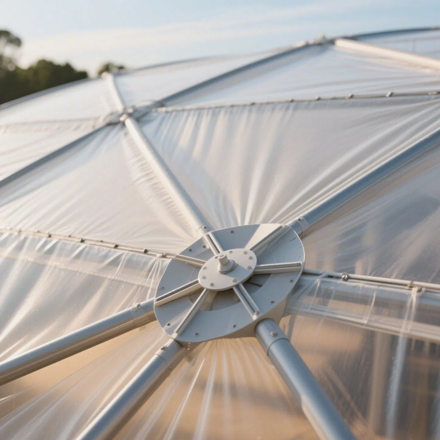 Landscape Tensile Membrane Structures Fabric Structure with Excellent Light Transmittance