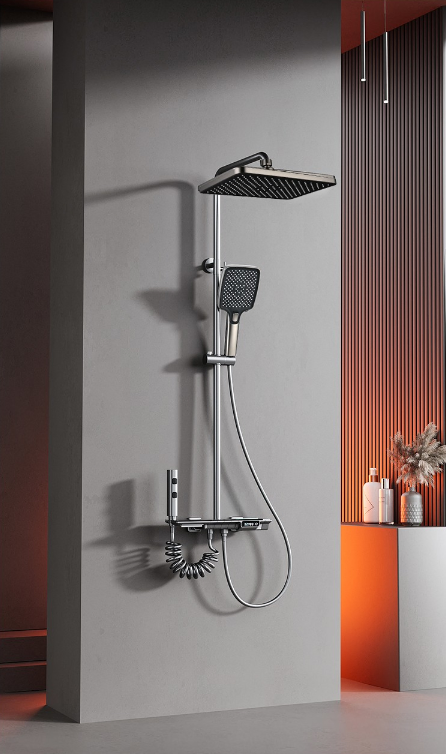 2024 Newly Designed Bathroom Constant Temperature Shower Faucet Luxurious Piano Key Shower Faucet