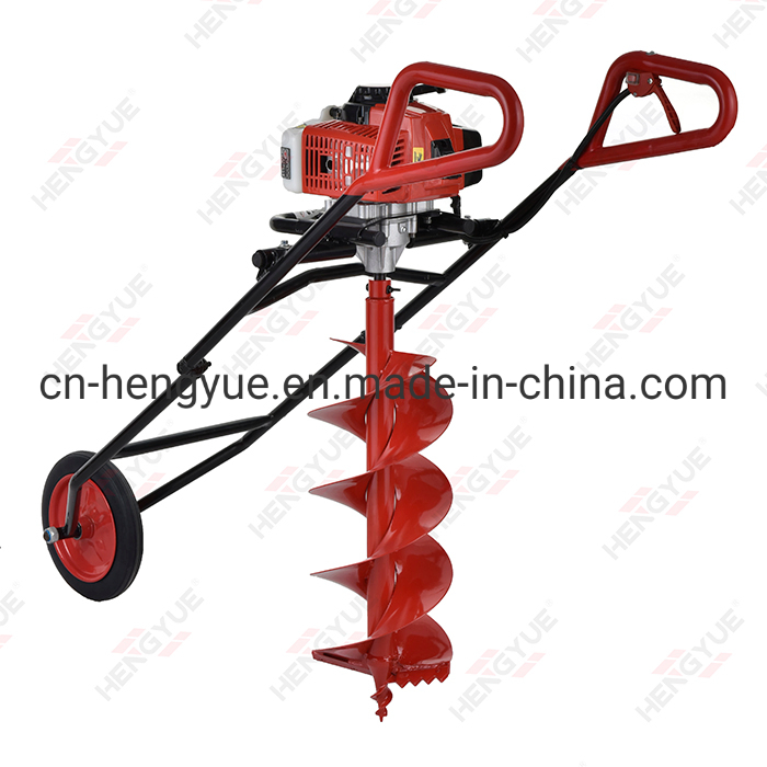 68cc Hand Push Earth Auger with Wheels