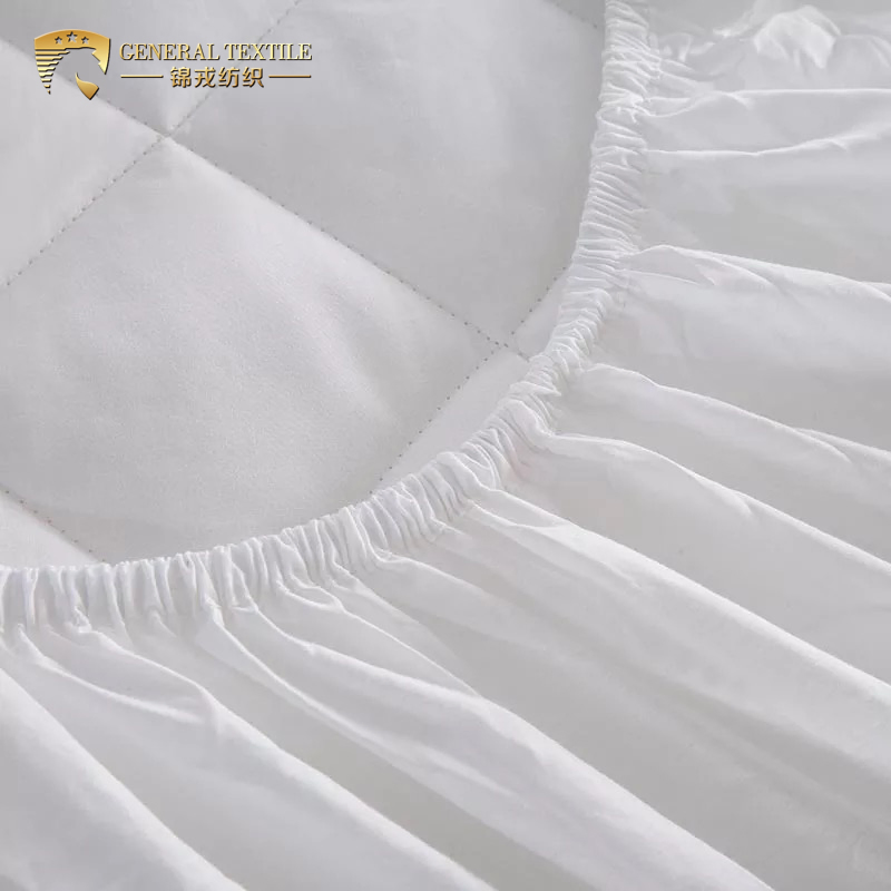 Hotel Down Proof Fabric White Hotel Mattress Protector (JRD877)