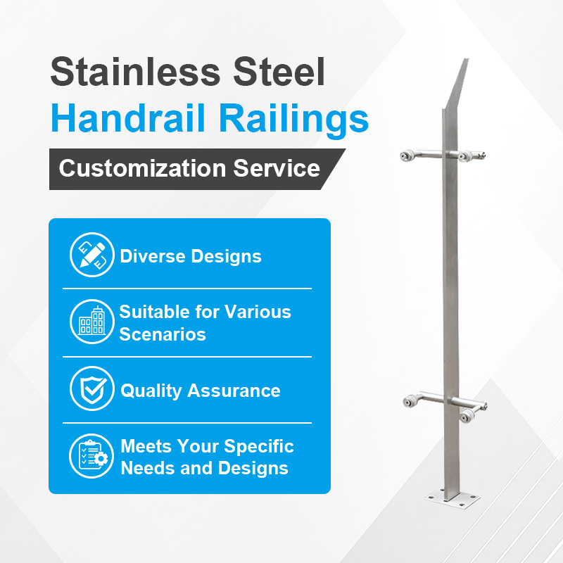 Custom Corridor/Balcony Glass Railing Safety Residential Stairs Handrail Balsustrade Post for Stair Parts