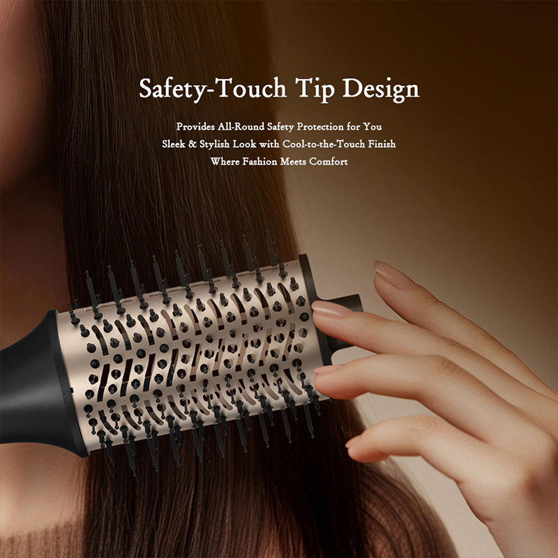 China Electric Thermal Hair Brush Curler with Negative Ion Technology