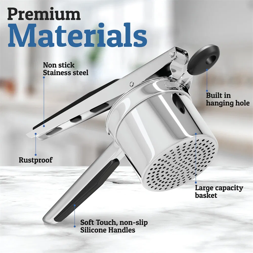 Kitchen Tool Heavy Duty Stainless Steel Potato Masher and Ricer