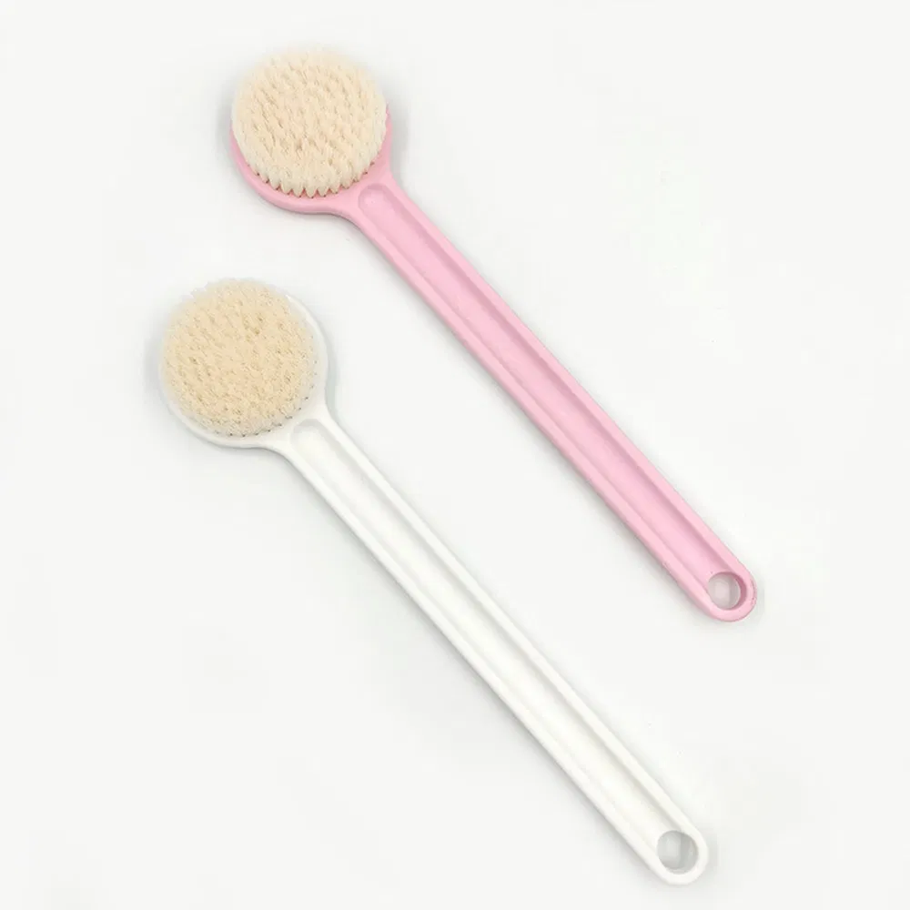 Factory Price Plastic Handle Rectangle Body Scrub Cleaning Brush with Long Handle and Soft Bristles