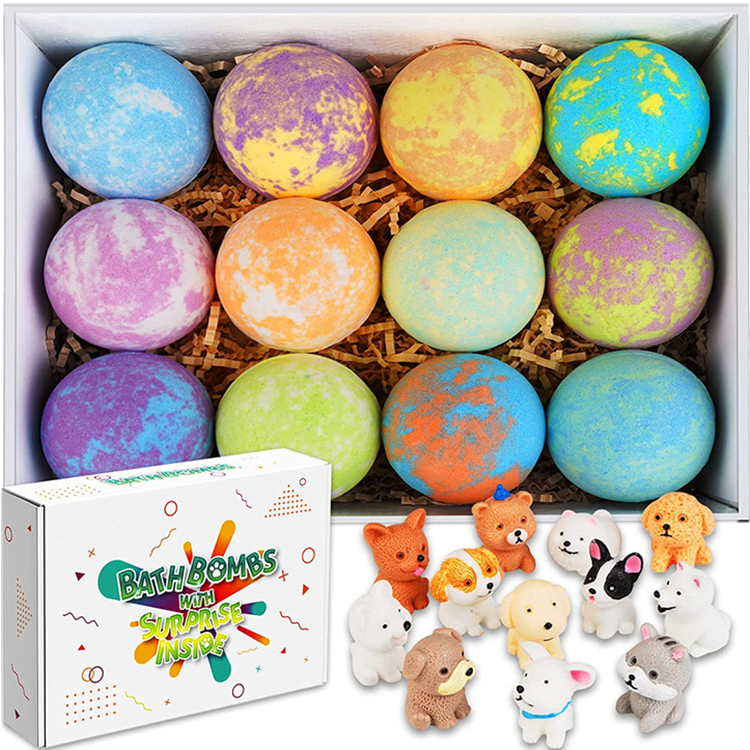 OEM Custom Gentle Handmade SPA Bath Fizz Balls Kit 12PCS