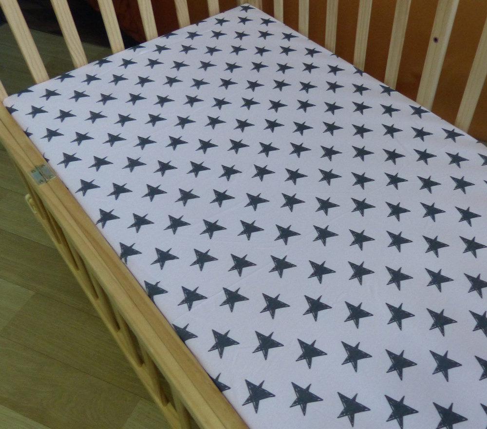 Custom Designs Elastic Crib Sheet 100% Cotton Jersey Baby Fitted Sheet