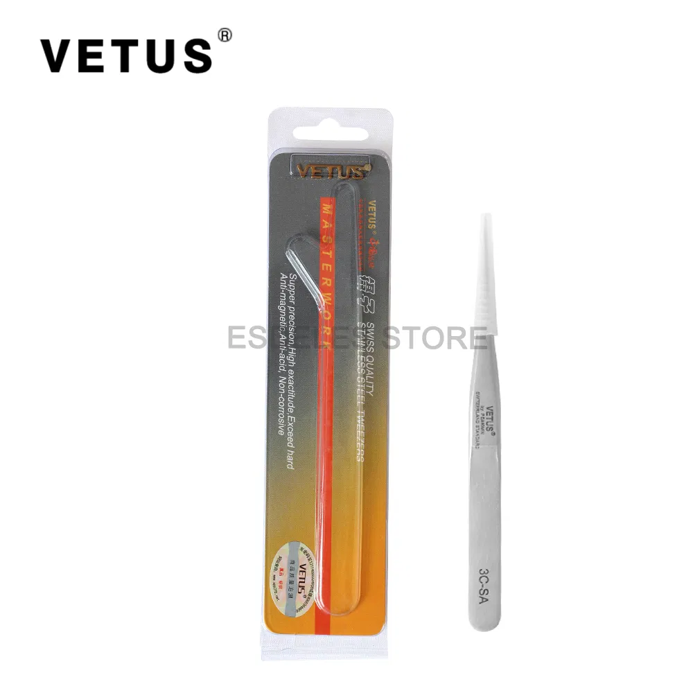 3c-SA 100% Genuine Vetus Stainless Tweezers Volume Eyelash Tweezers