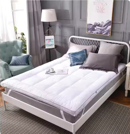 Hotel Soft Fuzzy Cloud Sherpa Plush Bed Mattress Cover Down Filling Padded Warm Mattress Topper