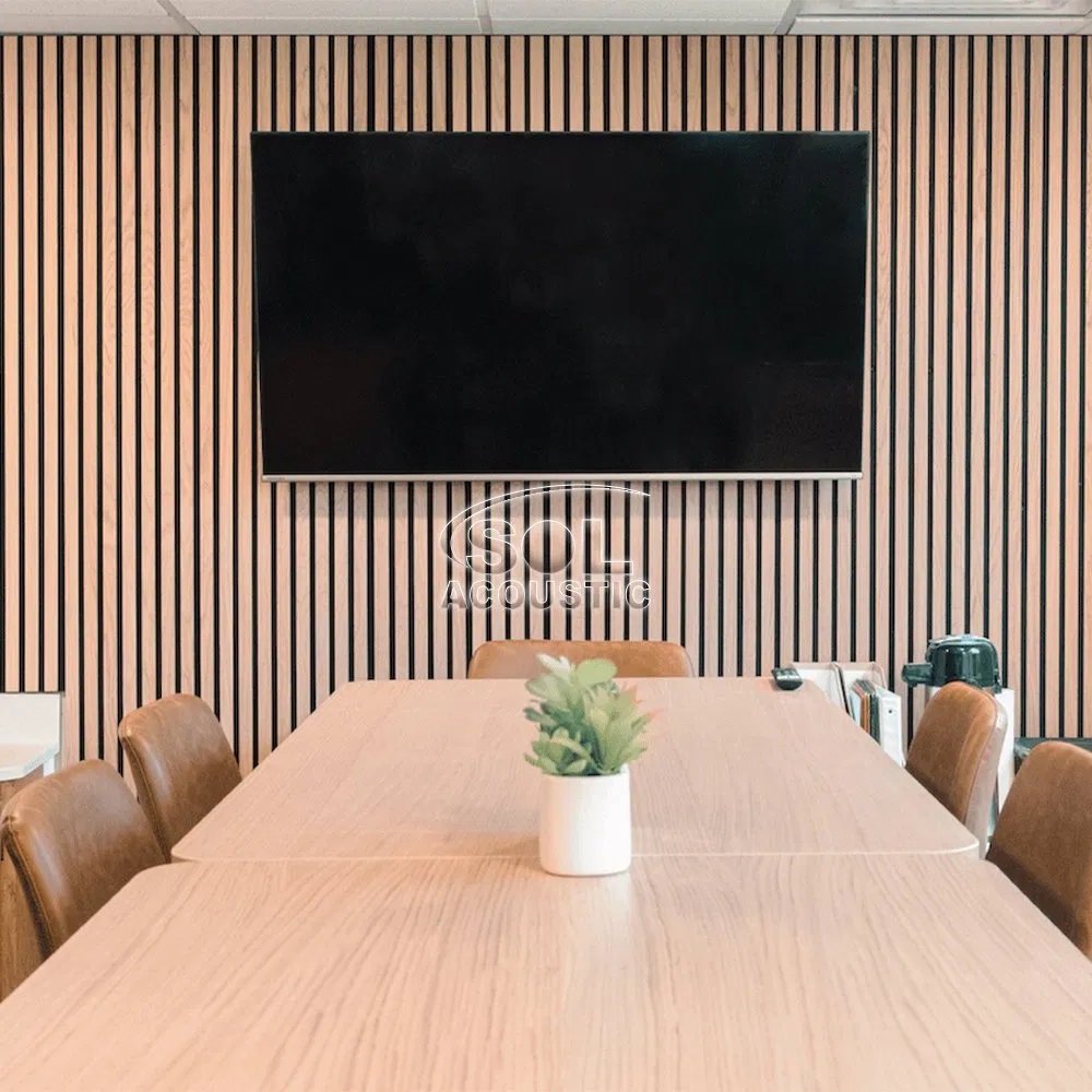 Sol Acoustic Wall Covering Wood Veneer Felt Acoustic Board Panel