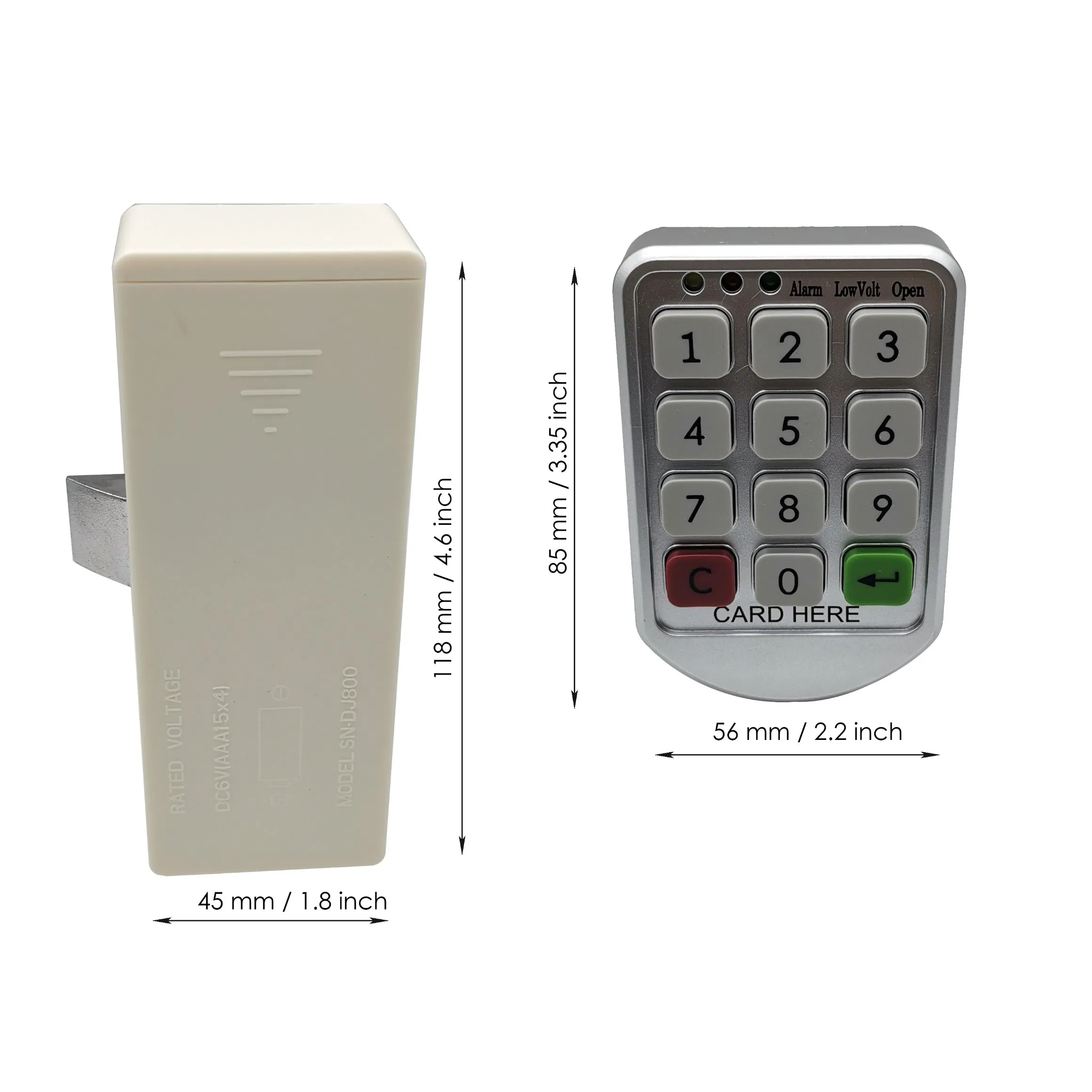 Keyless Intelligent Digital Password Electronic Cabinet Furniture Lock Set with Keypad Number