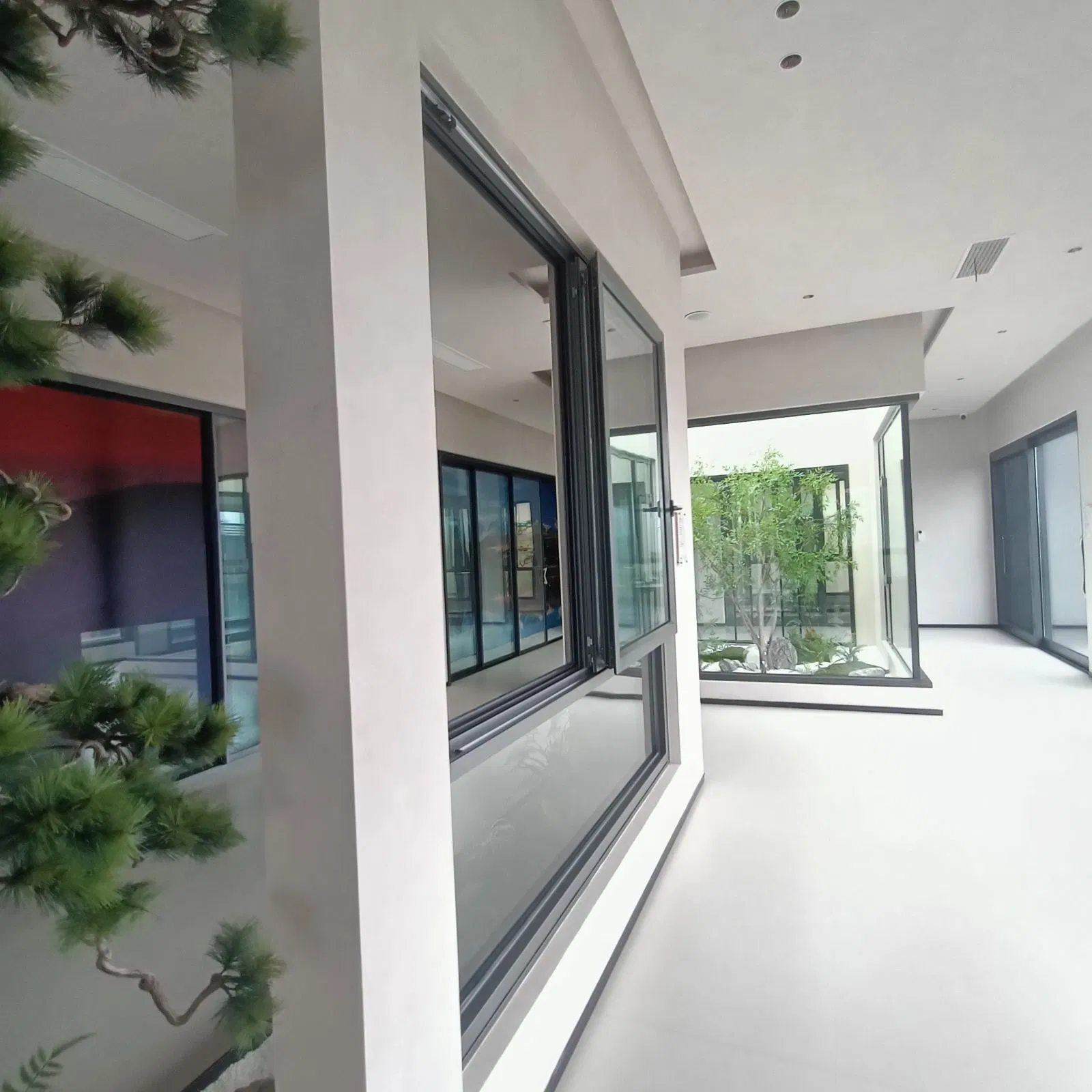 Sliding Tilting Aluminium Windows Handle Hardware Quality with Tempered Glass PA66 Strip Factory Sliding Window