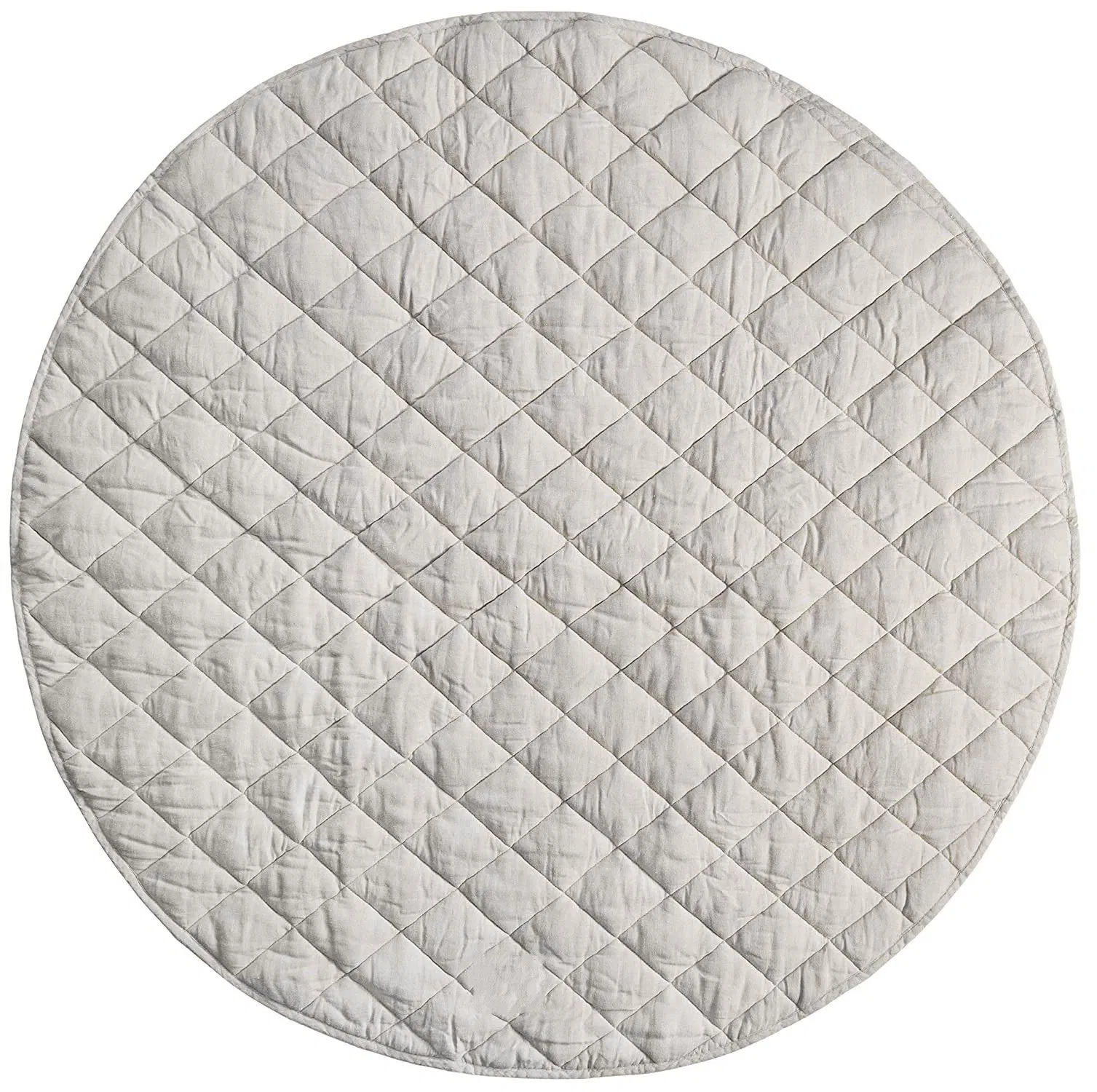 Round Cotton French Linen Soft Quilting Baby Play Mat Gym Mat for Kids