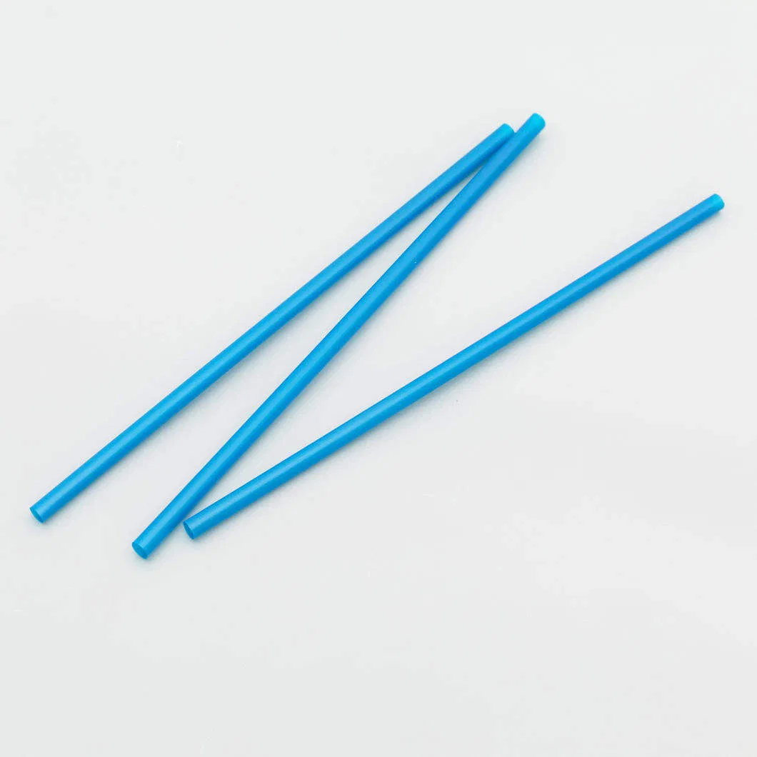 Biodegradable Thick Disposable Plastic Customized Package Straight Flexible Striped Straws