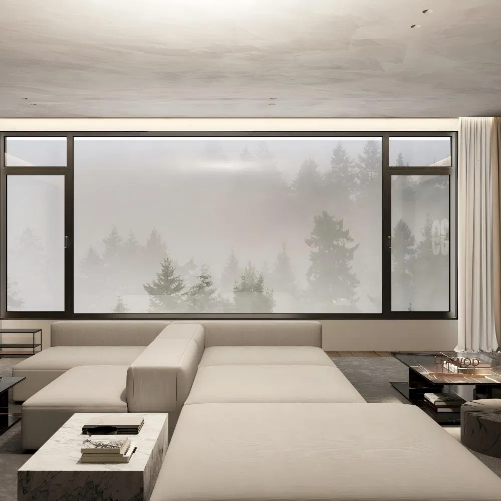 Алюминиевое поворотно-откидное окно с двойным стеклопакетом