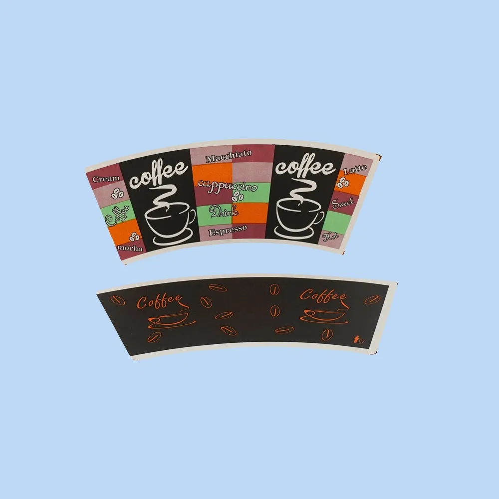 Coffee Cup Paper Fan Hot Drink Tea Fans 12oz 10oz 22oz