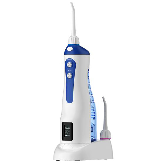OEM&ODM 200ml Water Flosser & Power Flosser with New Oral Hygiene Dental Cleaning Whitening, Ipx7 Waterproof, 5 Modes, Base, OLED Screen Display