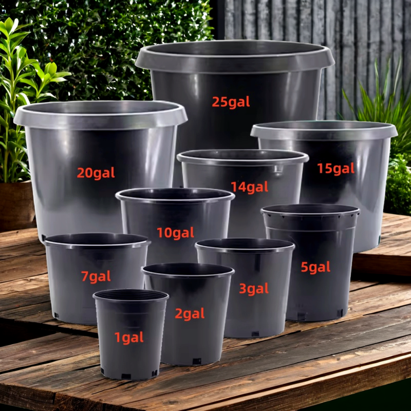 Круглые пластиковые цветочные горшки для рассады