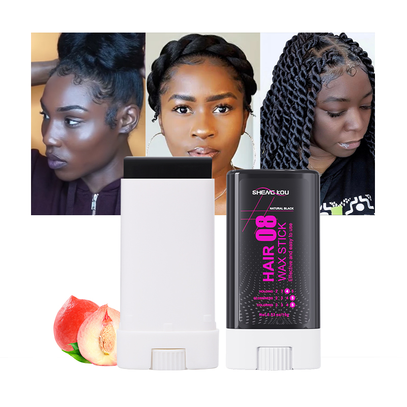 Private Label Black Creamy Temporary Hair Color Vegan 24 Hours Strong Hold Hair Styling Wax Stick