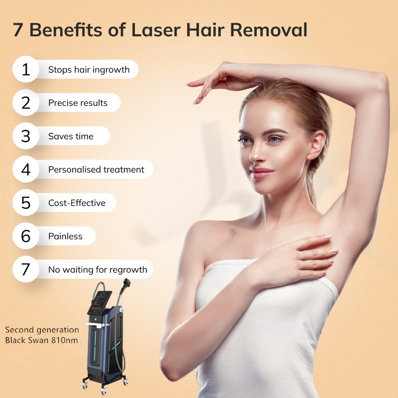 810nm Laser Hair Removal Machine Black Swan Removing Hair and Eyebrow Tattoo