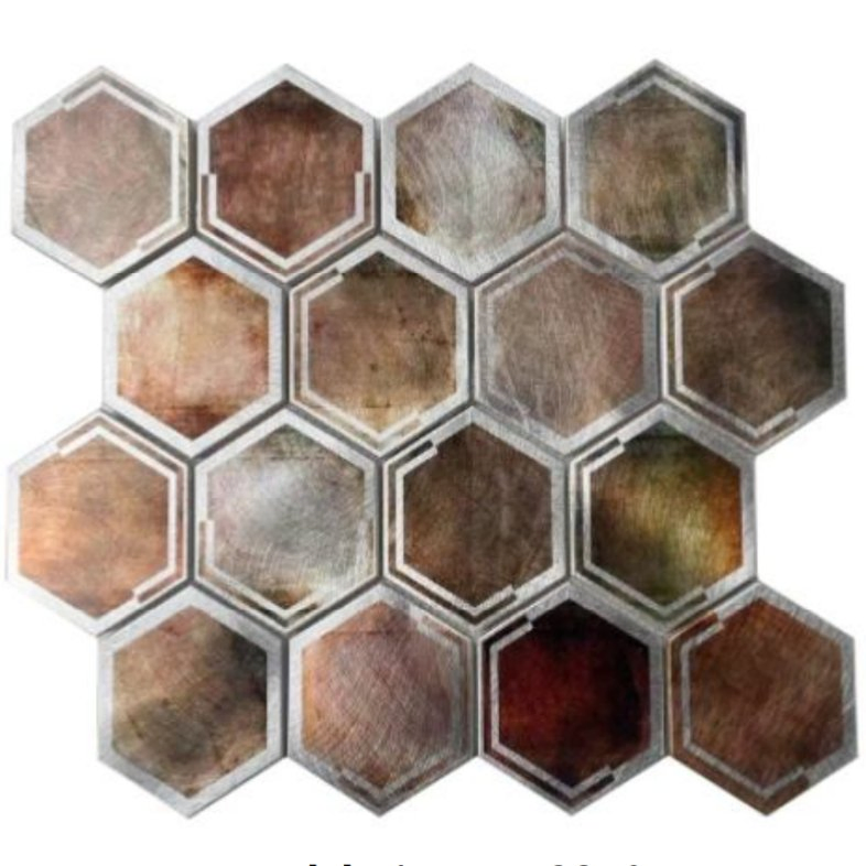Stylish Hexagon Aluminum Mosaic Tiles for Contemporary Spaces