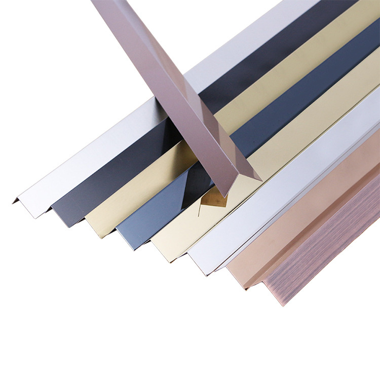T Shape Furniture Decoration 304 Stainless Steel Corner Profile Ceramic Tile Trim