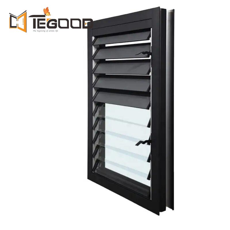 Motorized Control Glass Louver Horizontal Modern Aluminum Profile Jalousie Windows Manual or Electric Shutters System